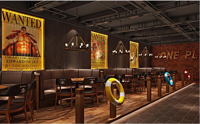 《动漫主题餐厅(海贼王餐吧)》成都主题动漫餐厅设计|成都主题动漫