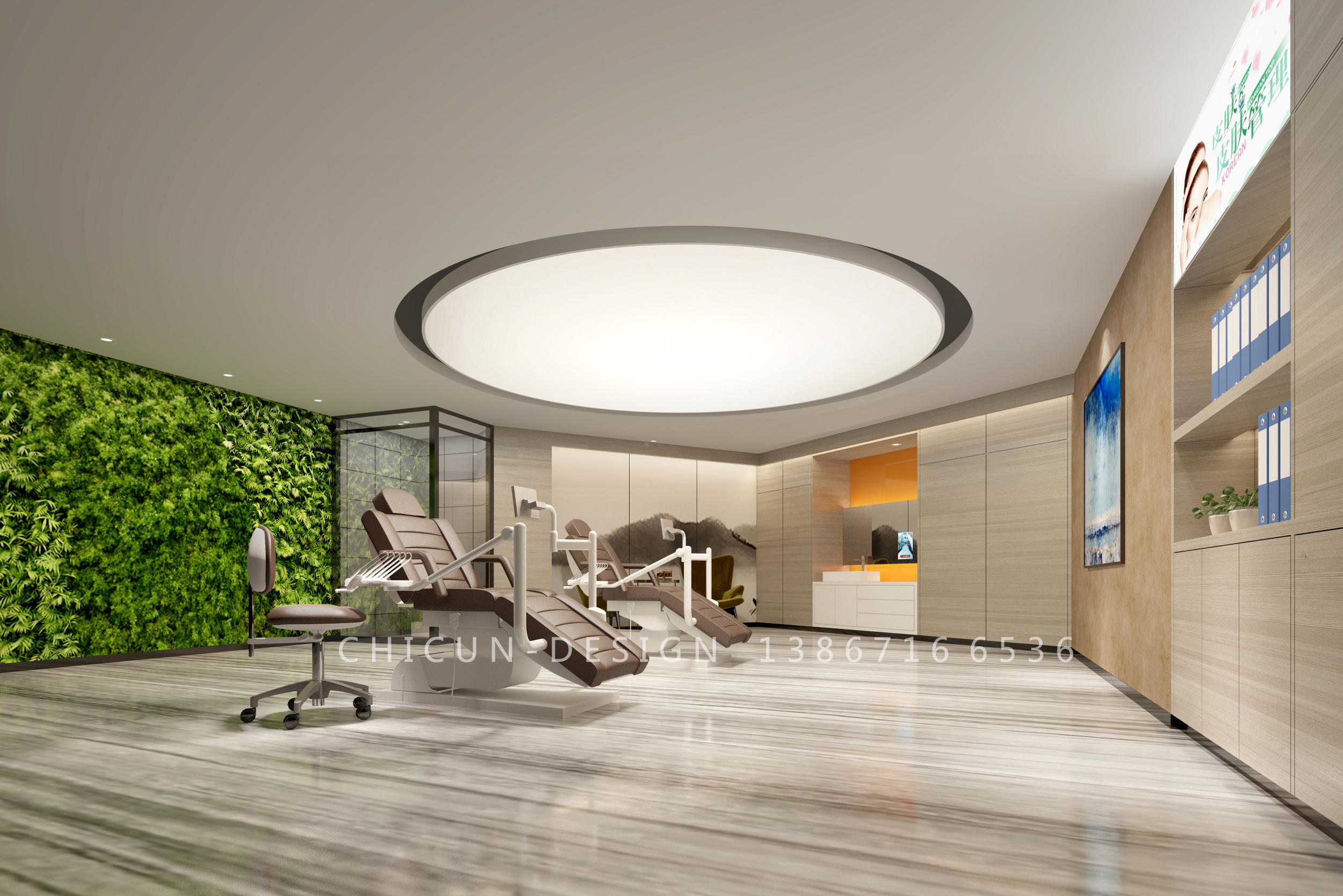 尺寸设计|金卓美容美发医疗整形会所现代新中式科技风