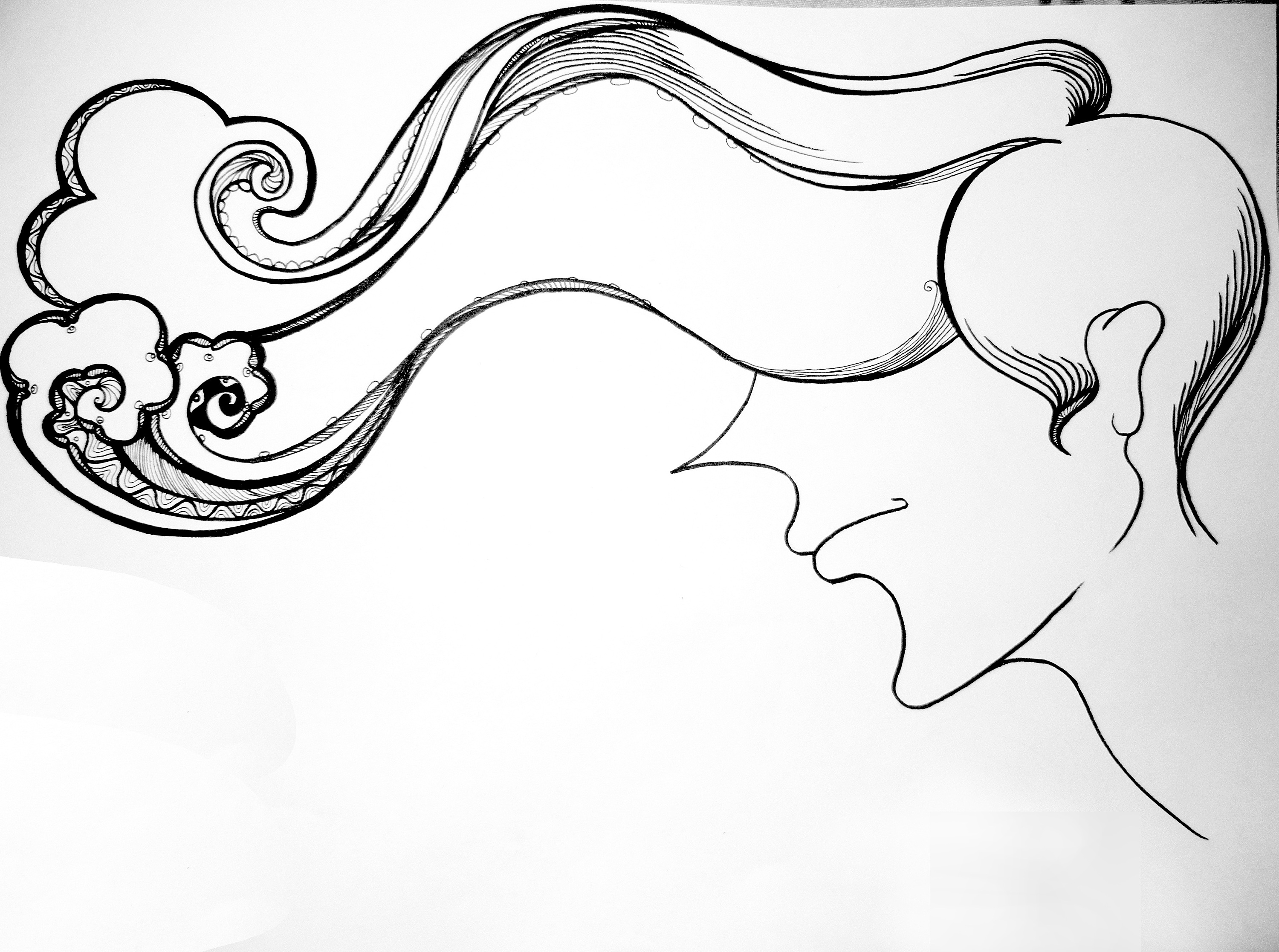 爱勾线的姑娘|商业插画|插画|喵不开花 - 原创设计作品 - 站酷 (zcool