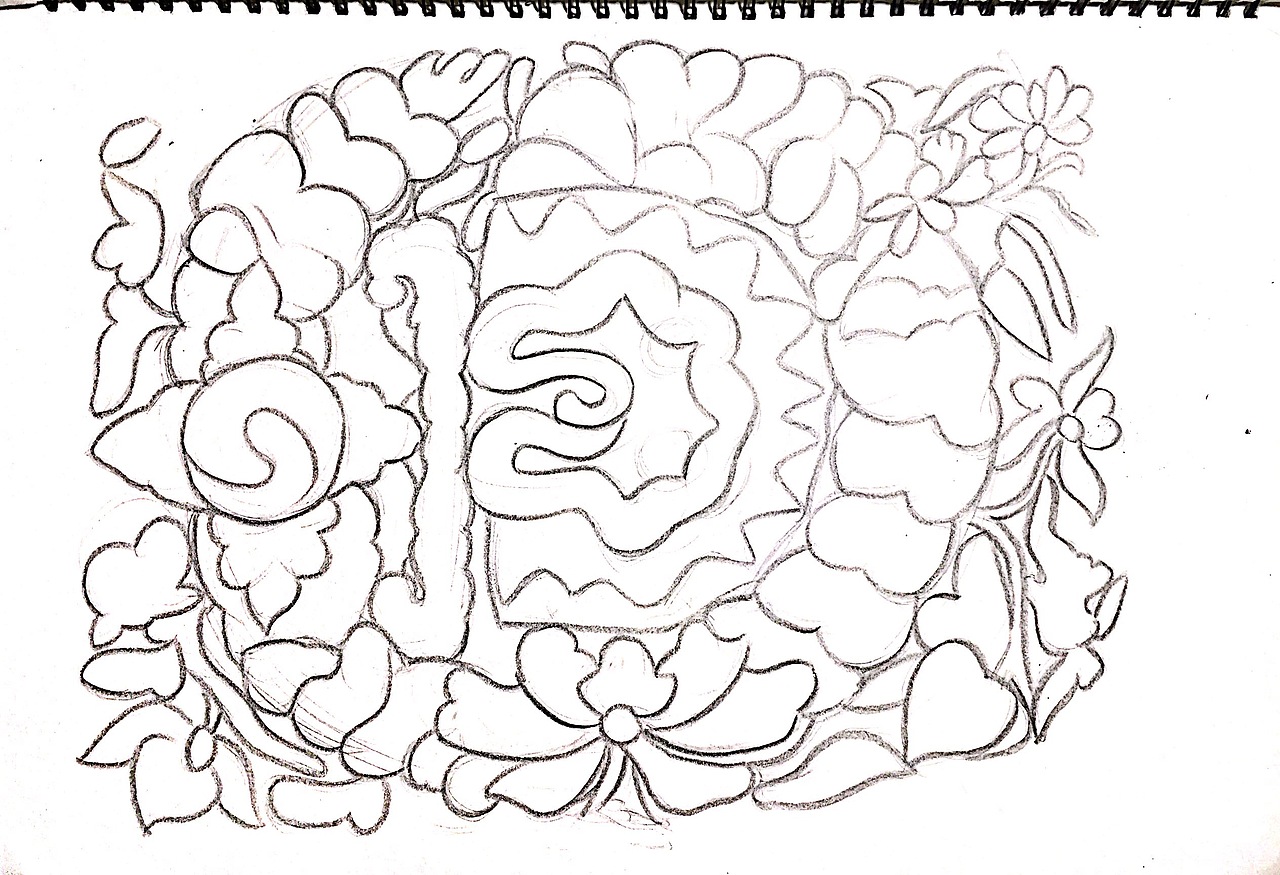 黔东南写生 （苗绣线条临摹）（图ZMTgxNDkwODEy） - 绘画 - 站酷设计师coooooc原创素材 - 站酷ZCOOL