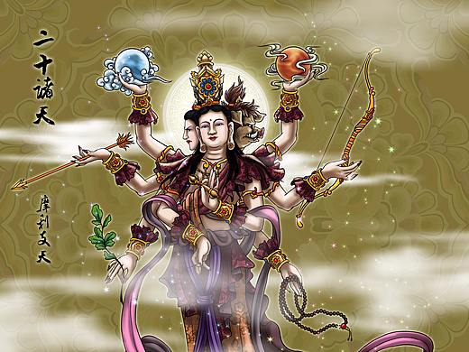 西游记人物谱----二十四诸天--摩利支天