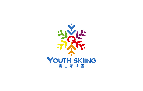 青少年滑雪LOGO设计
