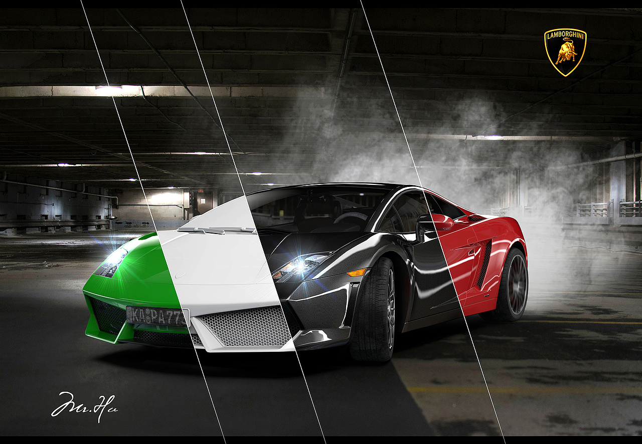 蘭博蓋拉多渲染（圖ZMTI0NDExODY0） - 交通工具 - 站酷設(shè)計(jì)師古月老原創(chuàng)素材 - 站酷ZCOOL