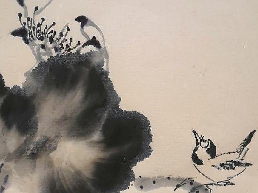 《水墨花鸟》