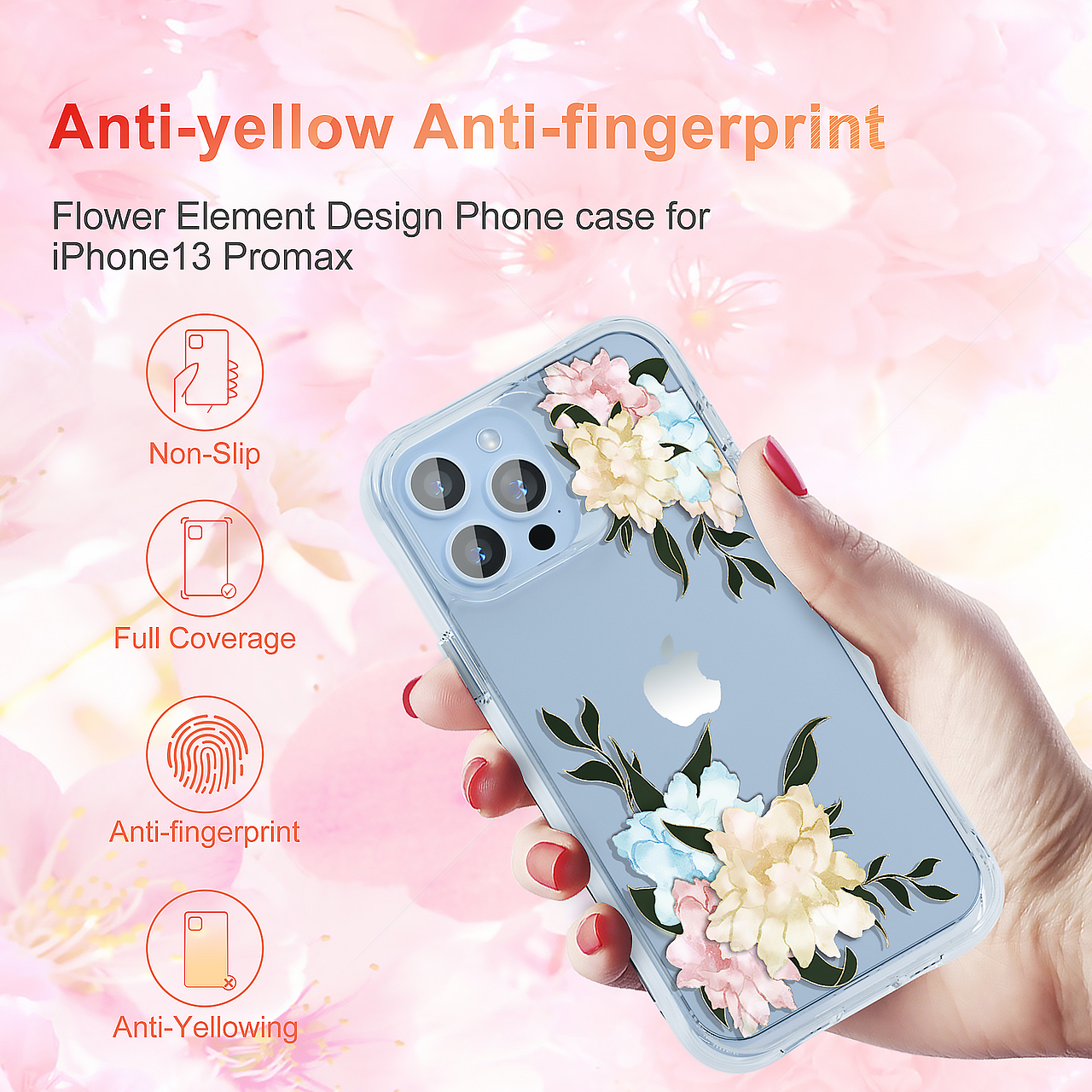 花手机壳iPhone13 pro max 渲染（图ZMjgyOTE0NTM2） - 产品 - 站酷设计师Jennifer鸡蛋原创素材 - 站酷ZCOOL