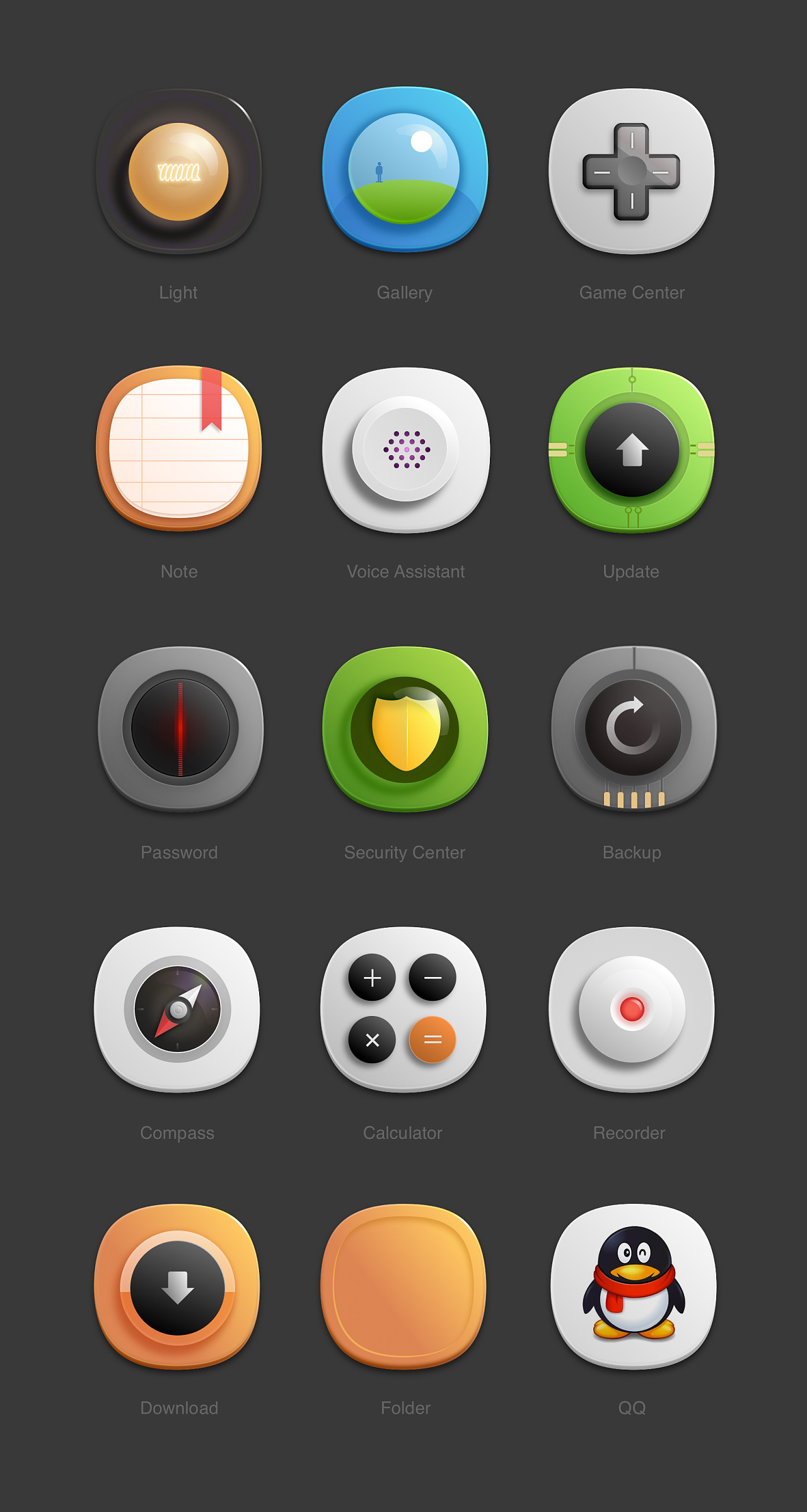 手机UI 图标（2）|UI|APP界面|helinan - 原创作品 - 站酷 (ZCOOL)