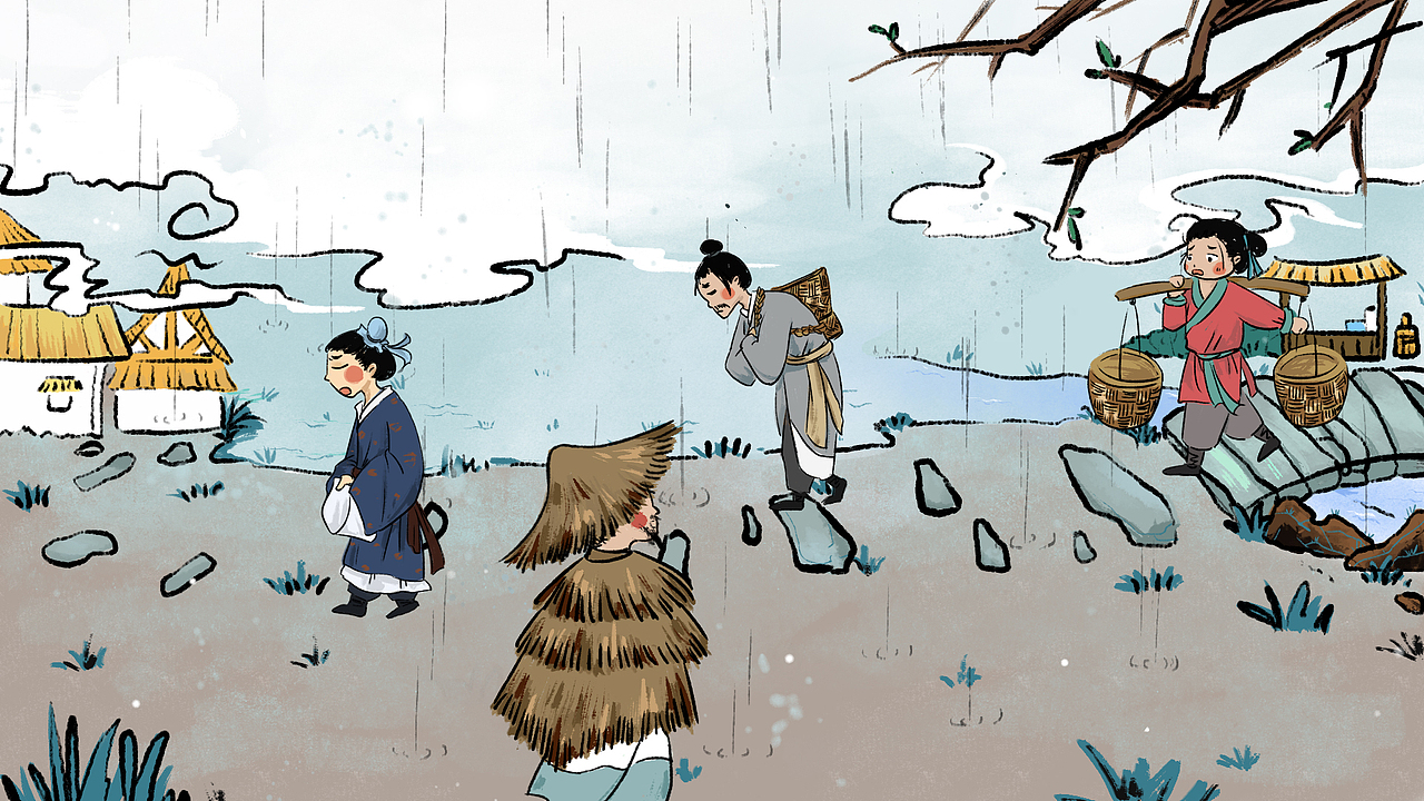 清明节（图ZMjg4MDE4ODEy） - 儿童插画 - 站酷设计师疯帽子子原创素材 - 站酷ZCOOL