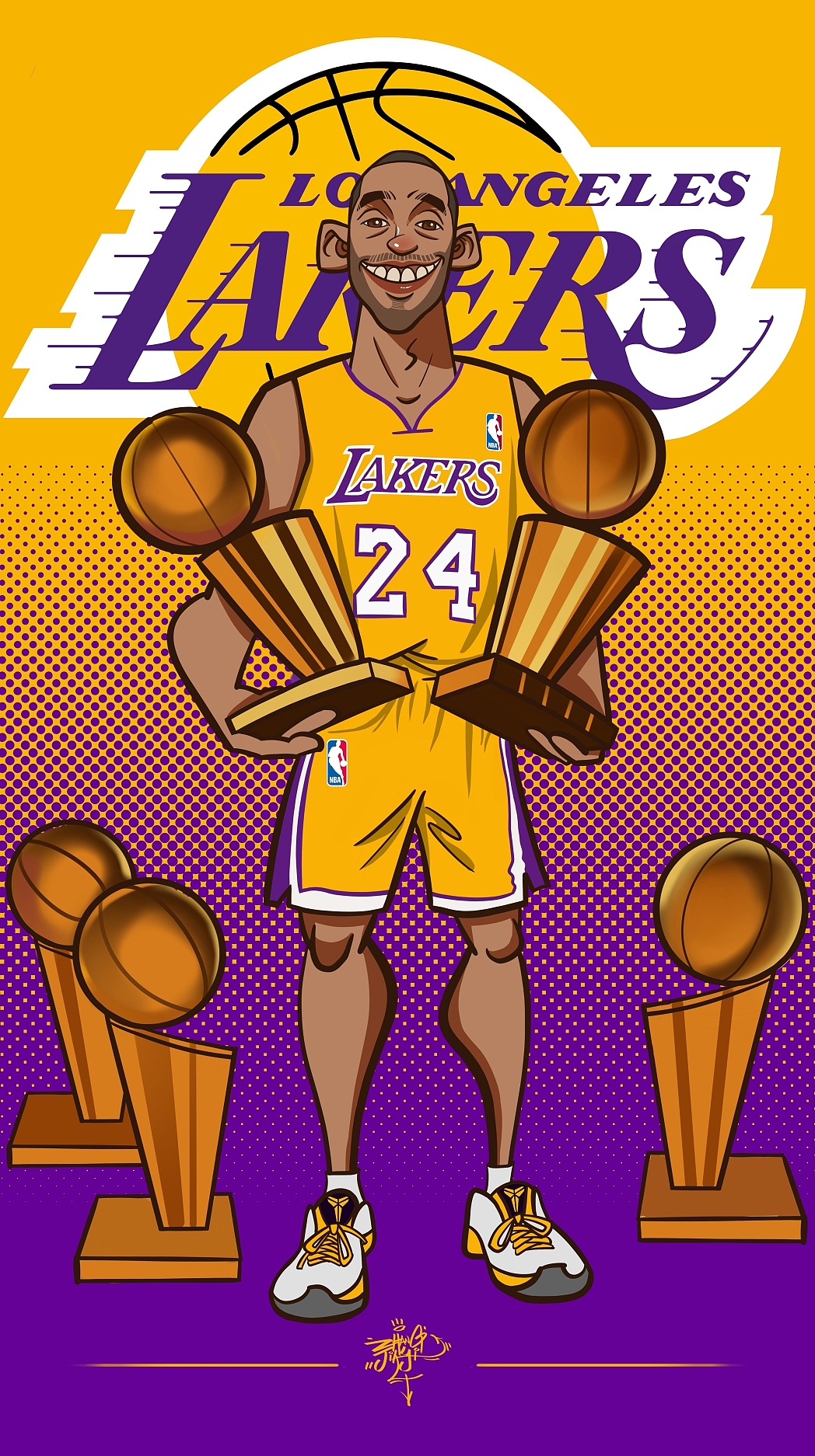 Kobe Bryant forever（图ZMjgyMzcwNzMy） - 新锐潮流插画 - 站酷设计师张佳藝丨搏藍天原创素材 - 站酷ZCOOL