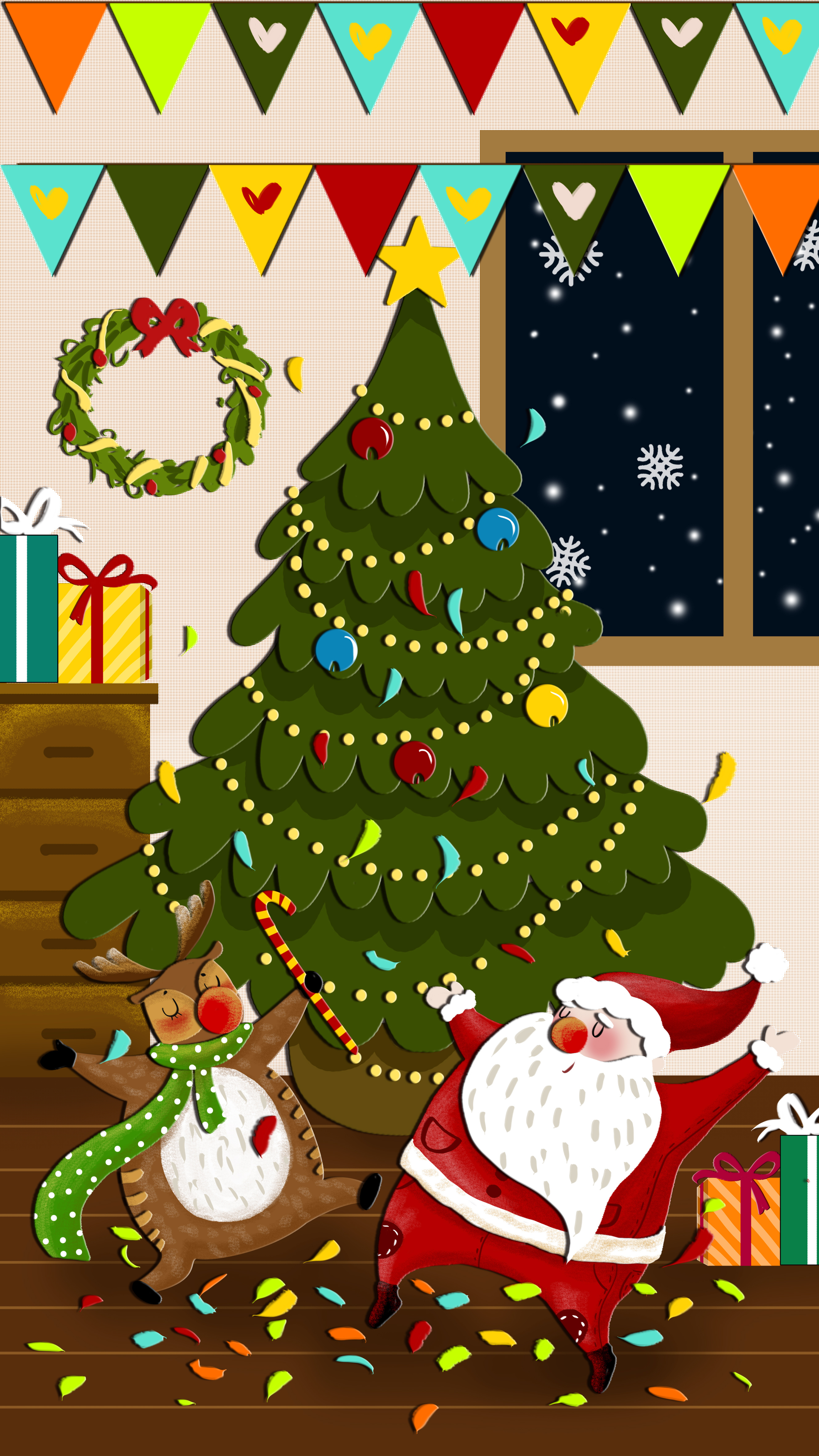 水彩手绘圣诞花环，Merry Christmas！|插画|创作习作|柚子0804 - 原创作品 - 站酷 (ZCOOL)