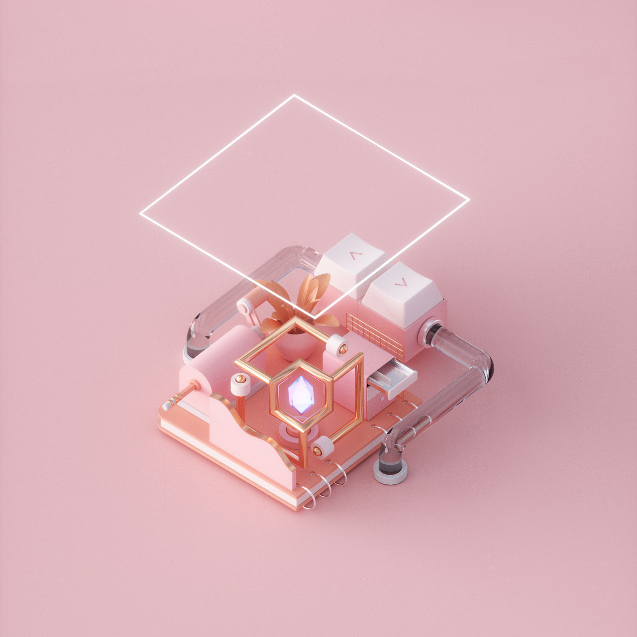 C4D粉嫩小场景（图ZMjIwMzUwODI4） - 场景 - 站酷设计师Mr_klaus原创素材 - 站酷ZCOOL