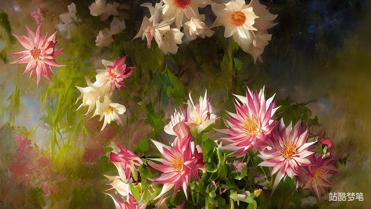 #站酷梦笔#花朵 ，昙花，夜晚，光照，梦幻，详细的（图ZMzI1NzA4MDQ4） - AI作品 - 站酷设计师一歩一步又一步原创素材 - 站酷ZCOOL