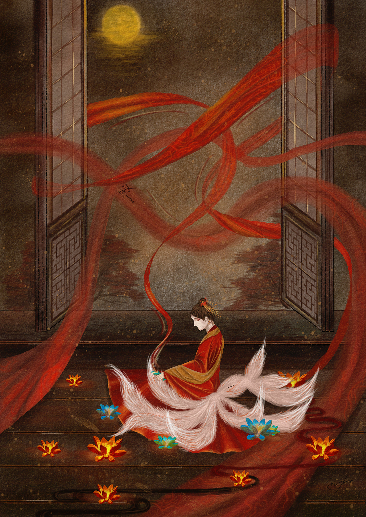 九尾织梦（图ZMjMzNzEwODM2） - 创作习作 - 站酷设计师壹一i原创素材 - 站酷ZCOOL
