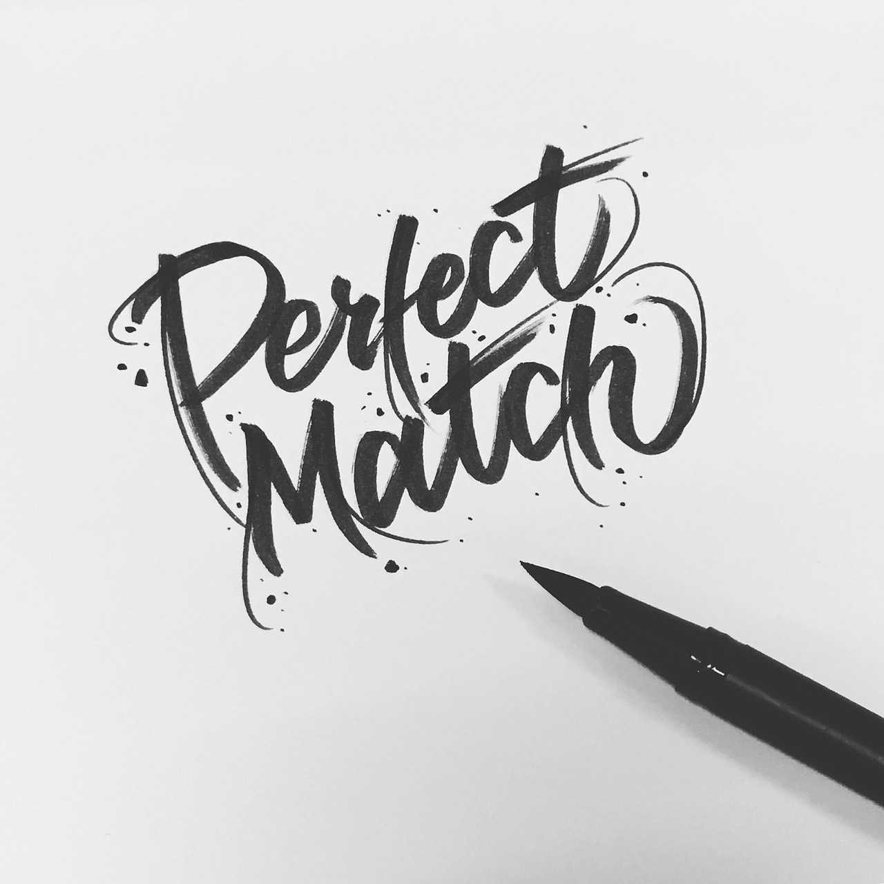 手写花体英文brush lettering 字体练习合集