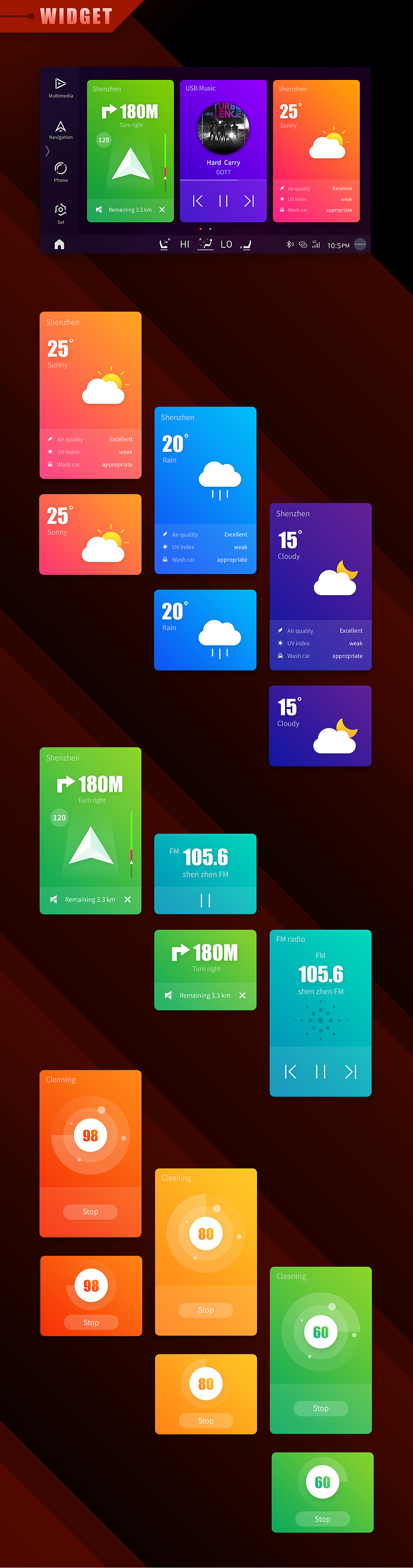 领克汽车UI设计《耀PRO》（图ZMTI2MTA1ODg4） - 主题/皮肤 - 站酷设计师LRZ_原创素材 - 站酷ZCOOL
