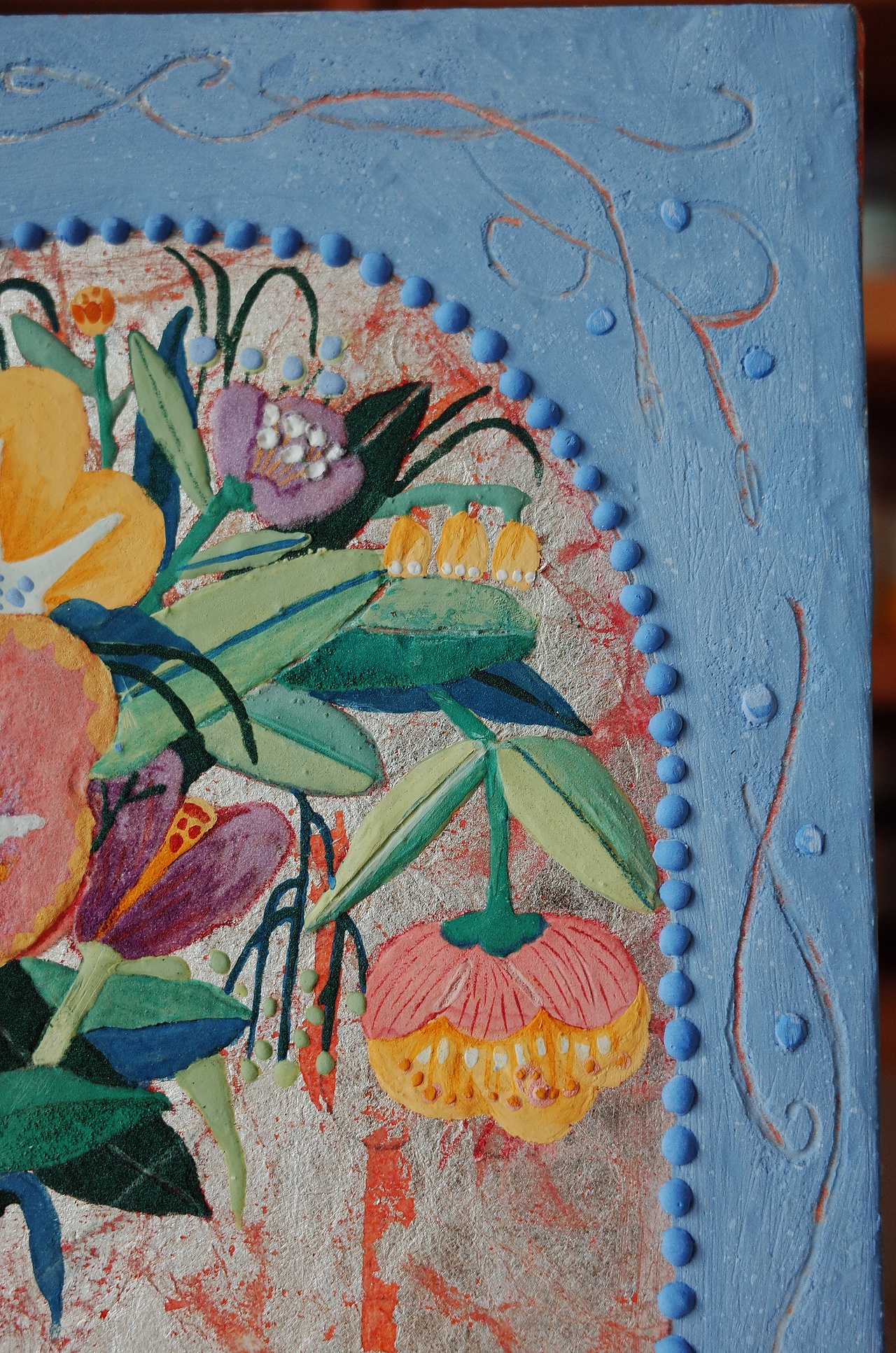 岩彩28/《瓶花》（图ZMjc1NjU2NzU2） - 绘画 - 站酷设计师IamJOJO原创素材 - 站酷ZCOOL