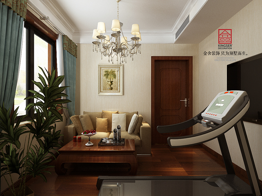 金舍装饰-保利花园140平米装修效果图-简美风格-三居室装修