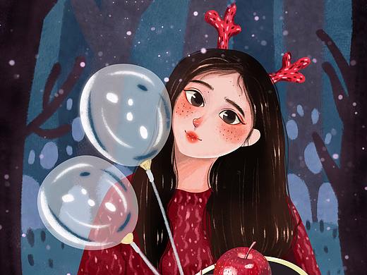 平安夜苹果（个人主页-ZNDg1Mjk0ODg=） - 创作习作 - 站酷设计师珂朵2020原创素材 - 站酷ZCOOL