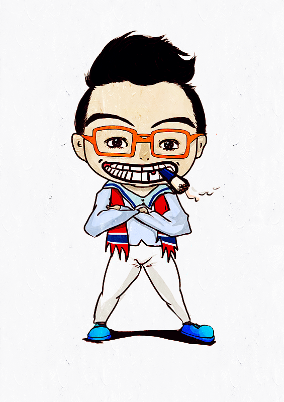 酷酷的你怎么不笑呢？（图ZNzA1MDcwOA==） - 商业插画 - 站酷设计师小小梁同学原创素材 - 站酷ZCOOL