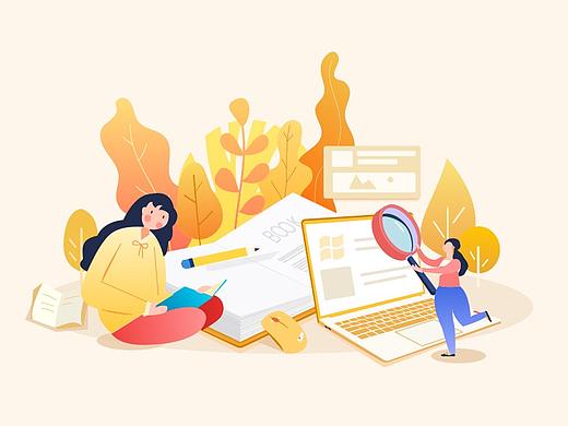 小程序知识库矢量小插画