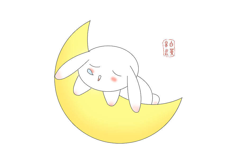 简笔画:结缘兔（图ZMTU0ODcxMTEy） - 儿童插画 - 站酷设计师亥时初原创素材 - 站酷ZCOOL