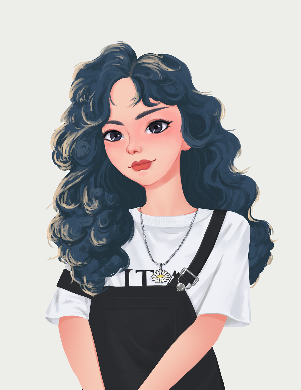 欧美风插画头像一枚|插画|商业插画|he在画画 - 原创作品 - 站酷