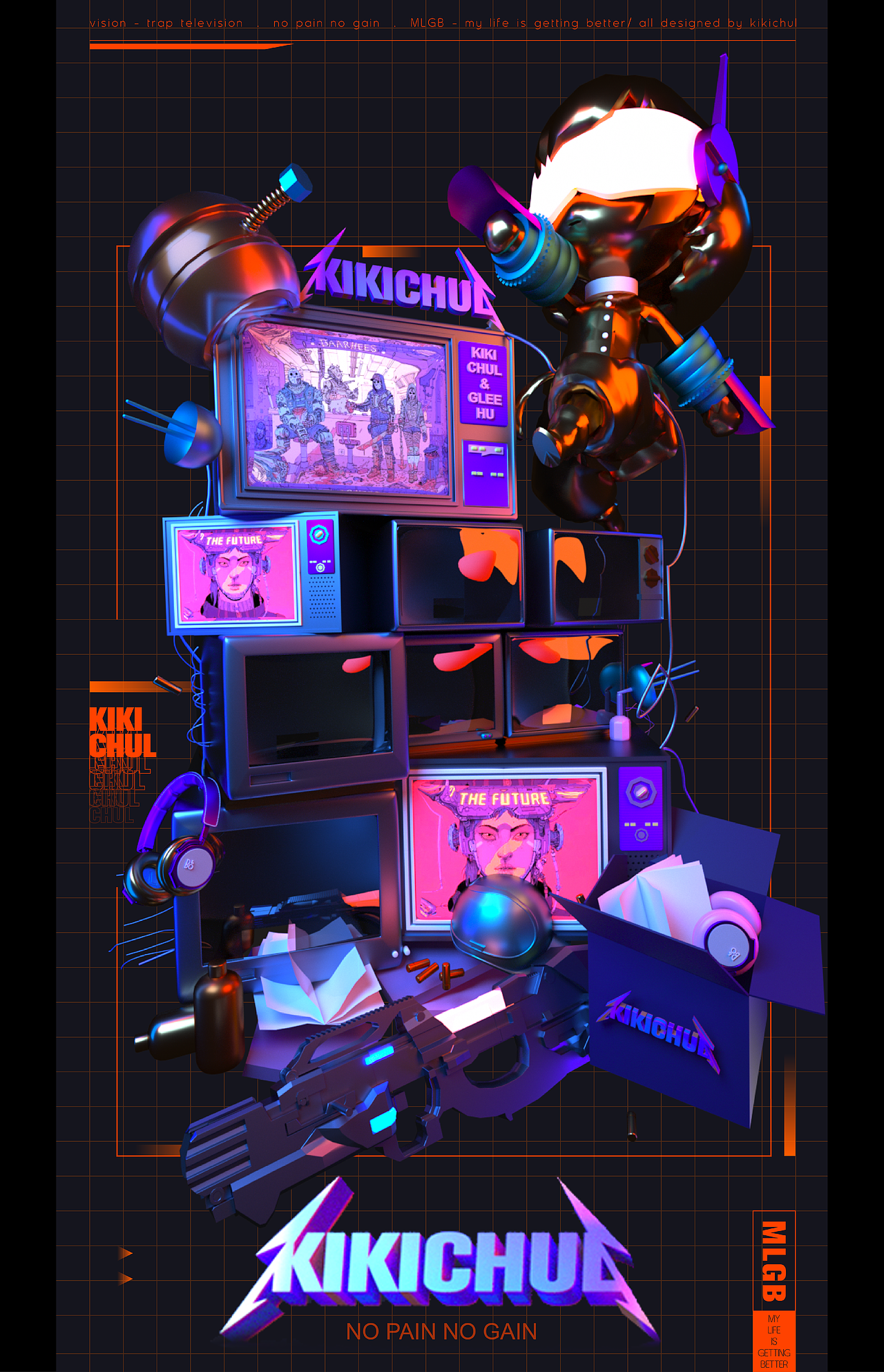 C4D WORK DESIGN/kiki/栏目设计/c4d动画/c4d海报（图ZMTQyNTc5NDM2） - 动画/影视 - 站酷设计师KIKI_CHUL原创素材 - 站酷ZCOOL