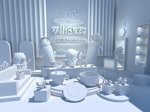 双十一C4D海报（个人主页-ZNDg5MTY5MTI=） - 海报 - 站酷设计师麋鹿的大绵羊原创素材 - 站酷ZCOOL