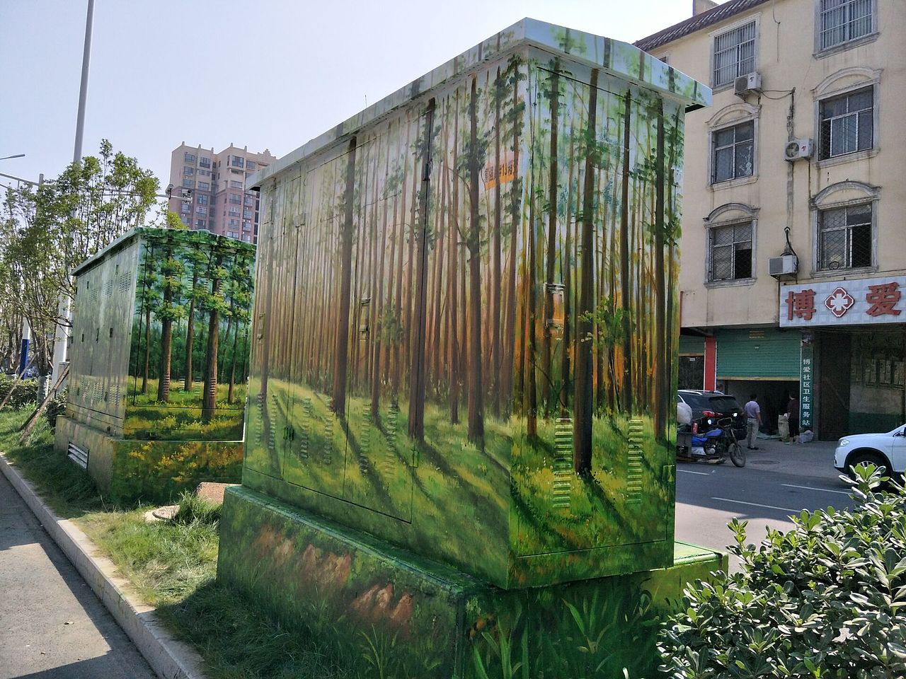 阜阳界首市——富强路变电箱彩绘（图ZMTM3NTU5OTY4） - 新锐潮流插画 - 站酷设计师波普文化传媒原创素材 - 站酷ZCOOL