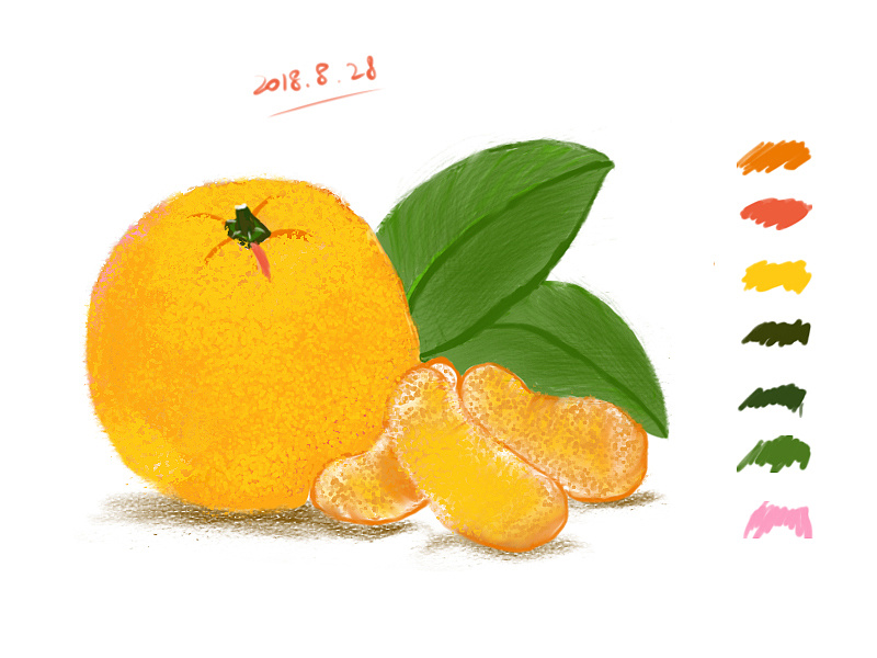 板绘橘子