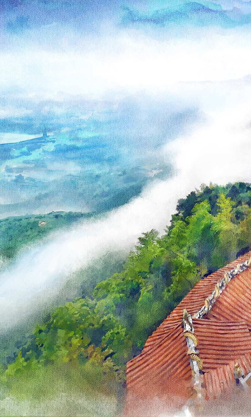 数字水彩蜀南竹海