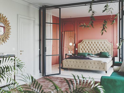 轻奢绒布床表现（个人主页-ZMzY5NjExMzI=） - 家装设计 - 站酷设计师俗家徒弟原创素材 - 站酷ZCOOL