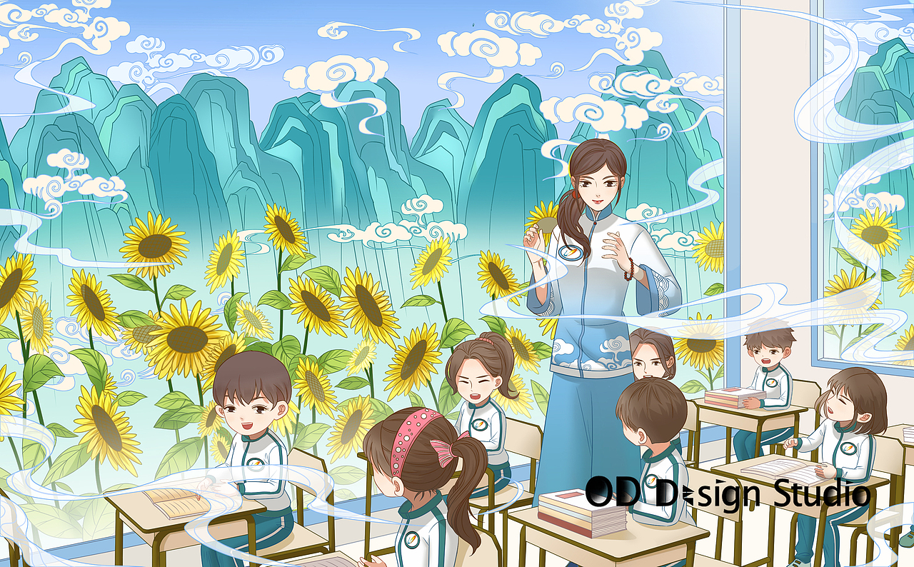 【碧桂园 × 四月书签】广州2020年新年台历地产插画