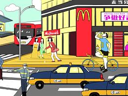 青年节 | 麦当劳练习插画