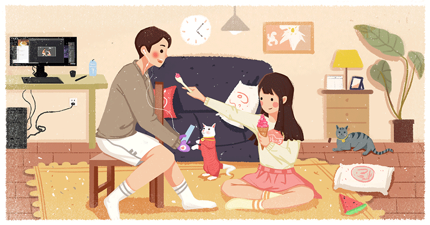 和女朋友日常（图ZMTA1MTc0MTcy） - 创作习作 - 站酷设计师喝可乐鸡翅原创素材 - 站酷ZCOOL
