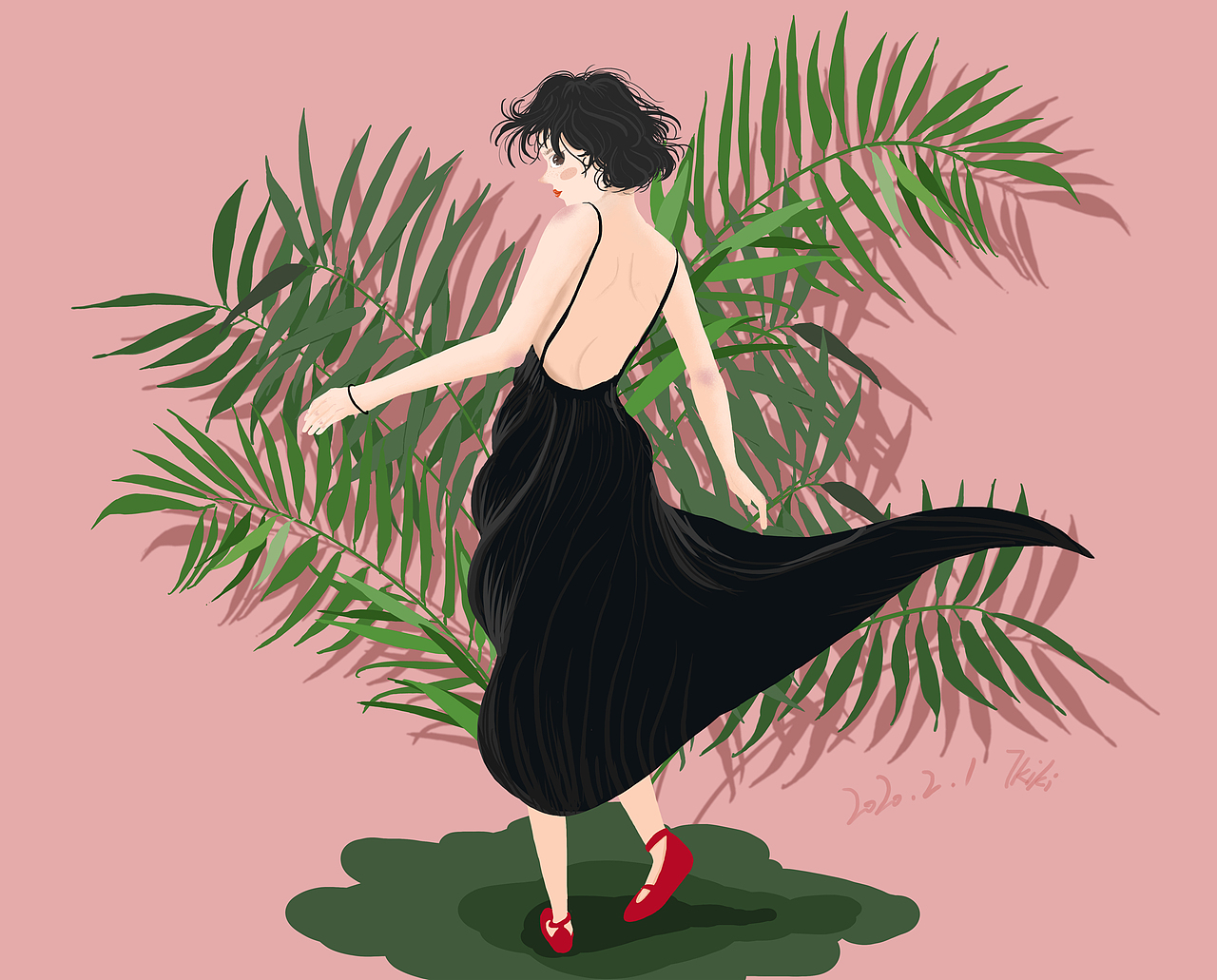 小黑裙（图ZMTk0NTc1MzEy） - 创作习作 - 站酷设计师KIKI_鐢原创素材 - 站酷ZCOOL