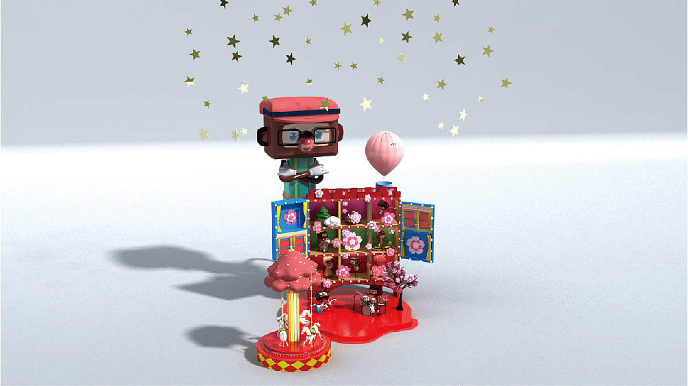 重庆财信广场圣诞美陈装置