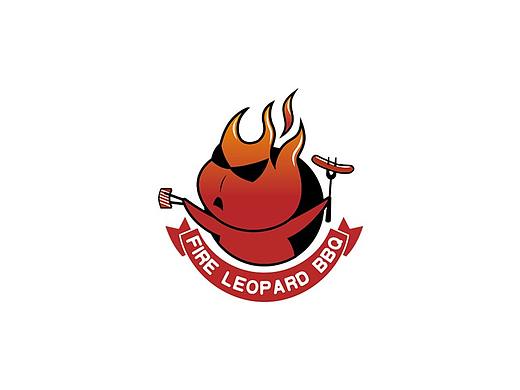 火锅烧烤餐饮logo  Fire Leopard BBQ