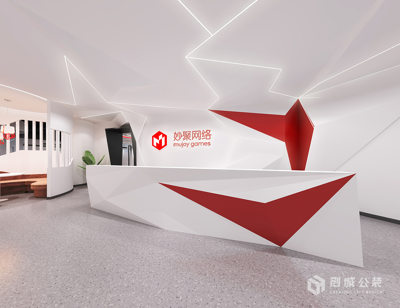 创城云筑 | 妙聚乐港网络游戏公司（图ZMjUyNDA1MzQ0） - 商业空间设计 - 站酷设计师创城云筑原创素材 - 站酷ZCOOL