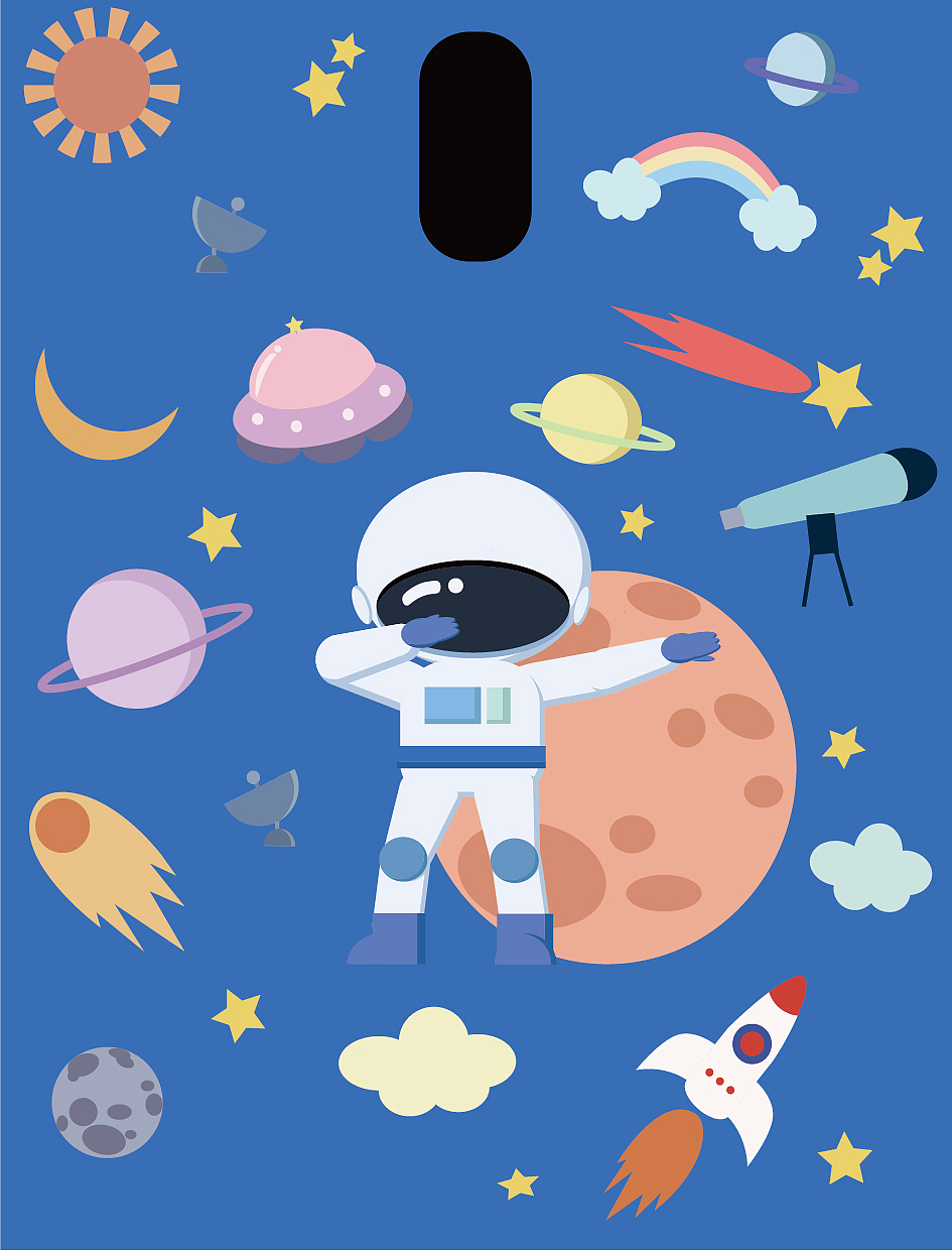 宇航员太空元素