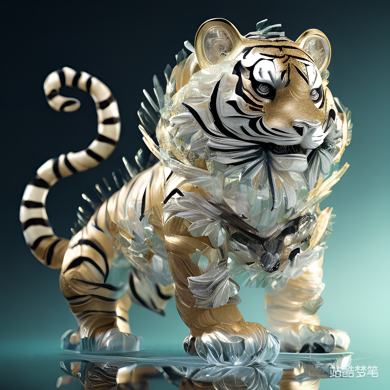 #站酷梦笔#AI小老虎