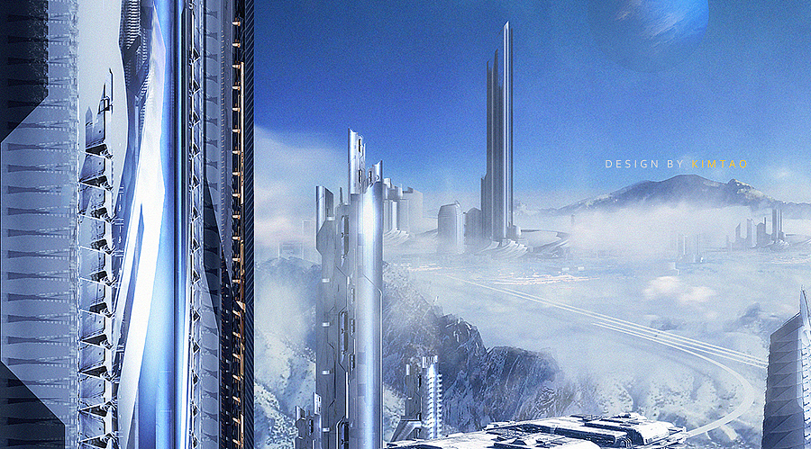 《冰冻城市》-mattepainting（图ZNzYxNDExOTY=） - 创作习作 - 站酷设计师画画的淘米原创素材 - 站酷ZCOOL