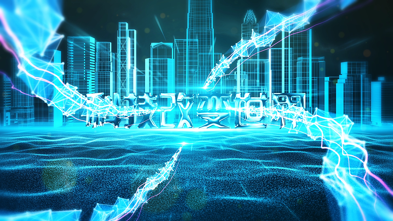 原创蓝色科技粒子企业发布会影片