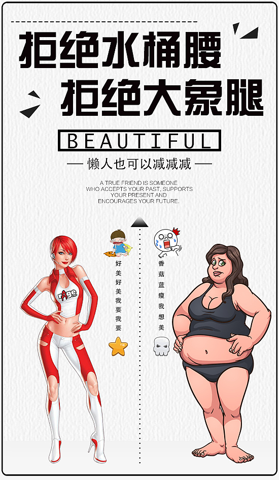 减肥（图ZODk1NzcwMDg=） - 海报 - 站酷设计师FatManCC原创素材 - 站酷ZCOOL