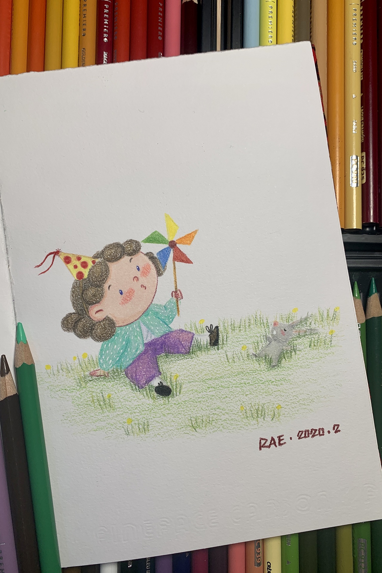 彩铅 童年-风车|插画|儿童插画|rae睿 - 原创作品 - 站酷 (zcool)