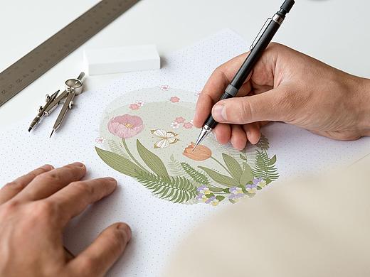 郁金香矢量插画
