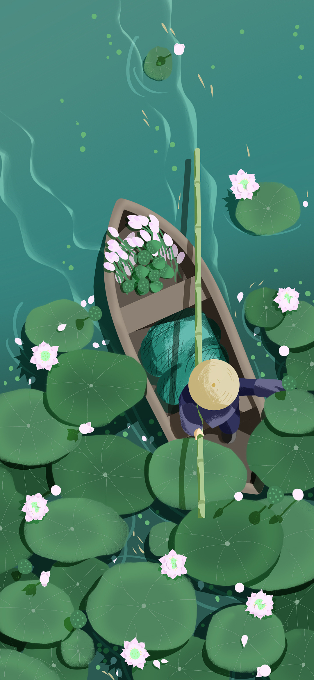 采莲（图ZMjE4NjIwNjk2） - 创作习作 - 站酷设计师波涛浪人原创素材 - 站酷ZCOOL