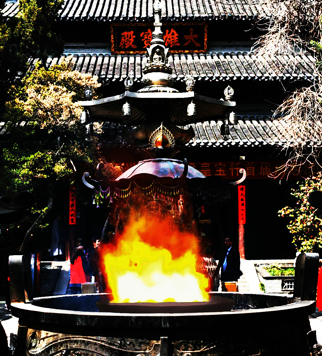 伏羲壁炉佛教寺庙仿真香火炉