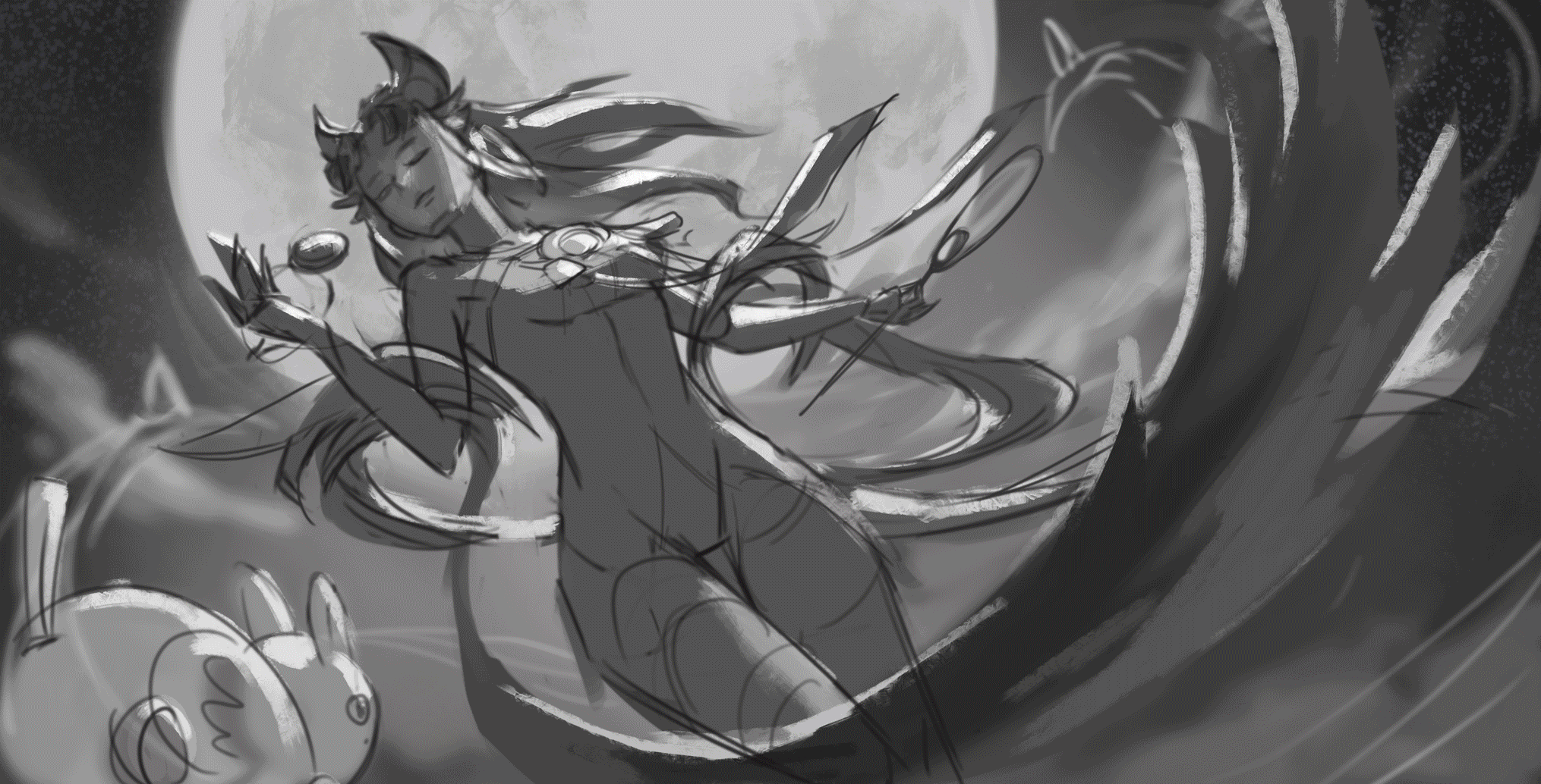 王者荣耀-如梦令嫦娥-fansart