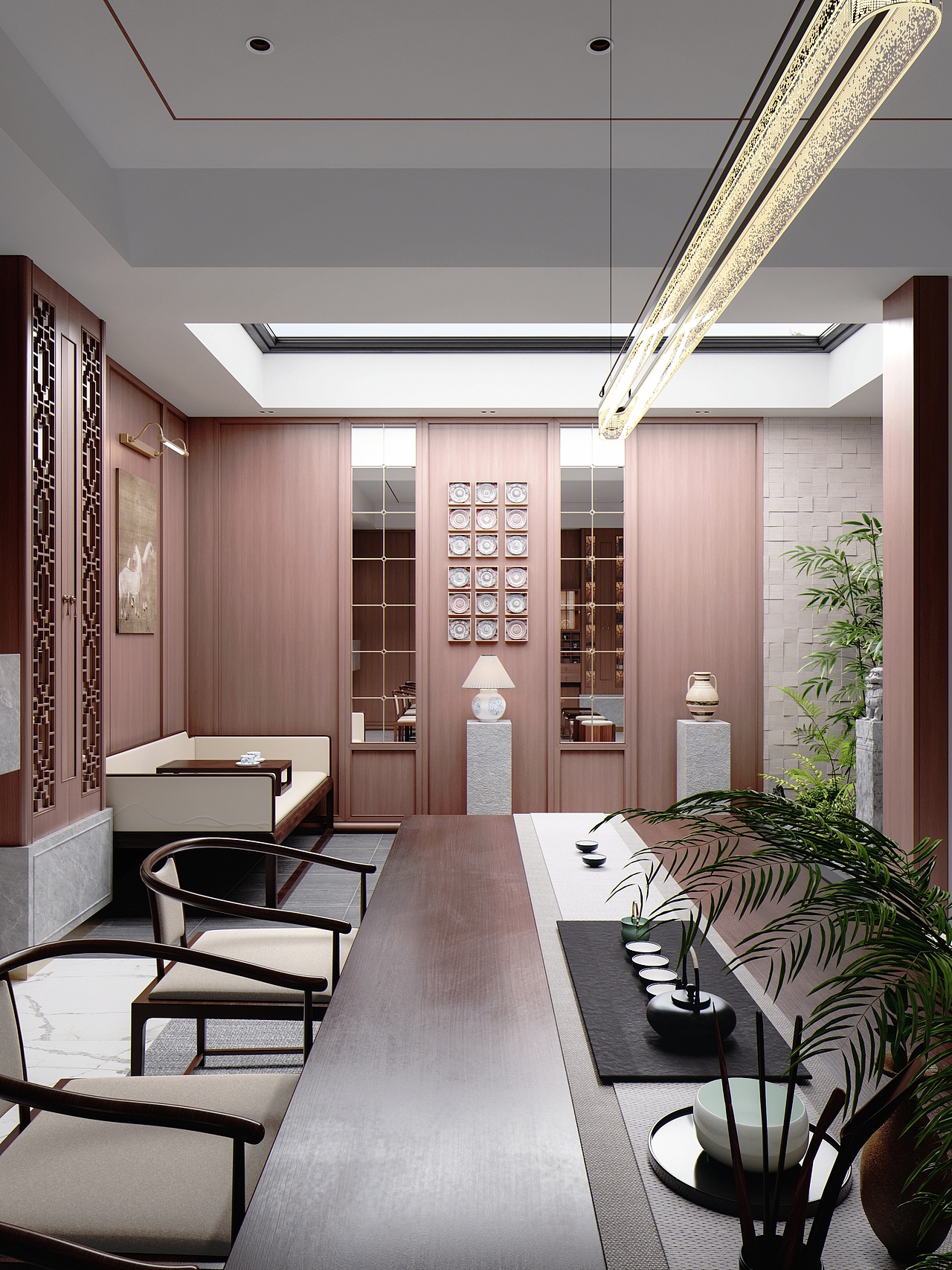 那柔和的木色，带着岁月的温度，恰似“明月松间照，清泉石上流。”给人宁静而惬意的感受