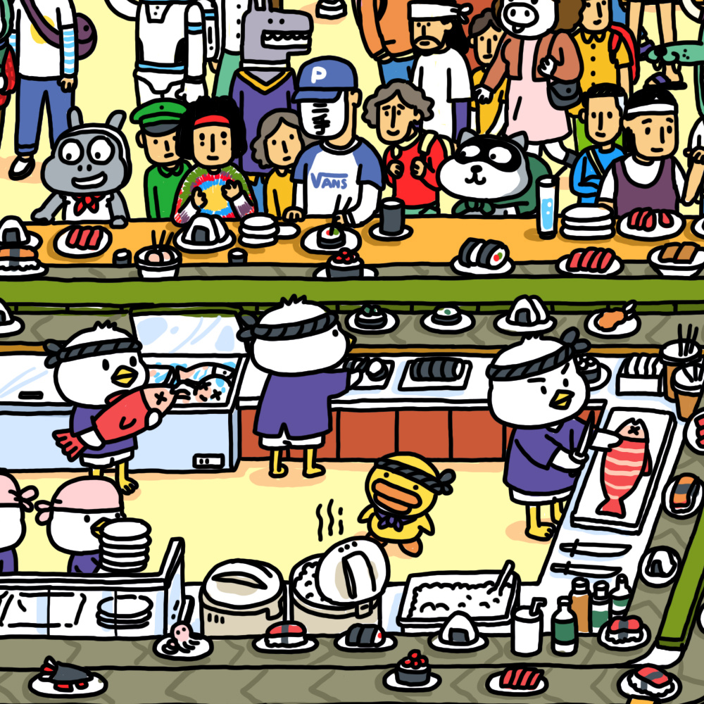 曾经有一个梦想开一家寿司店|插画|商业插画|二手漫画家 - 原创作品